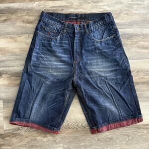 Rocawear Dark Wash Denim Shorts Men’s W34 Y2K Streetwear 100% Cotton